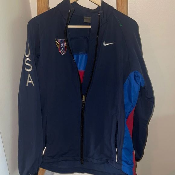 RARE Vintage early 200s Nike USA Olympic DriFit Material Track Jacket - Picture 1 of 7